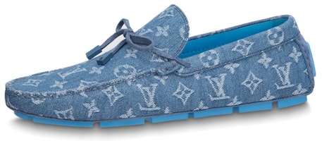 Louis Vuitton LV Driver Moccasin Shoes 'Blue Denim Monogram with Blue' 1ABF63 Louis Vuitton LV Driver Moccasin Shoes 'Blue Denim Monogram with Blue' 1ABF63