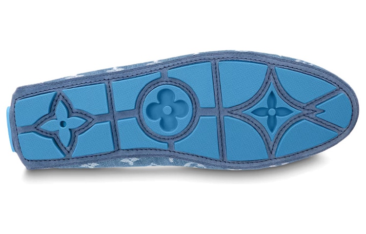 Shop Mocasines Louis Vuitton LV Driver 'Monograma Azul Denim con Azul' 1ABF63