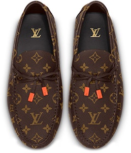 Kasut Louis Vuitton LV Driver Moccasin 'Coklat Monogram dengan Oren' 1ABF7Z Lookbook Kasut Louis Vuitton LV Driver Moccasin 'Coklat Monogram dengan Oren' 1ABF7Z