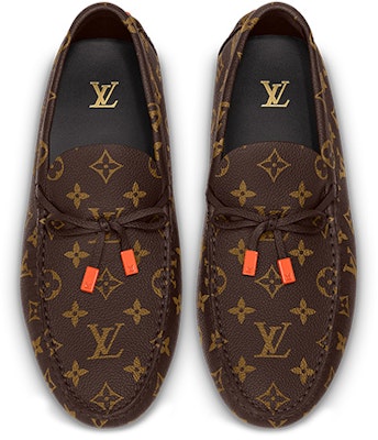 Sepatu Moccasin Pria Louis Vuitton Cokelat Monogram dengan Jingga 1ABF7Z Lookbook Sepatu Moccasin Pria Louis Vuitton Cokelat Monogram dengan Jingga 1ABF7Z