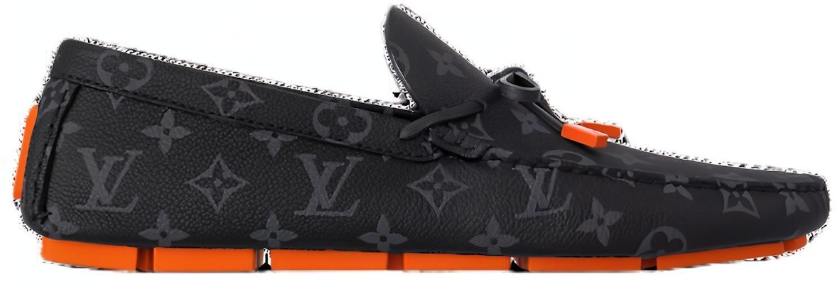 Louis Vuitton LV Driver Moccasins Shoes 'Black Monogram with Red' 1AAF38 Order Louis Vuitton LV Driver Moccasins Shoes 'Black Monogram with Red' 1AAF38