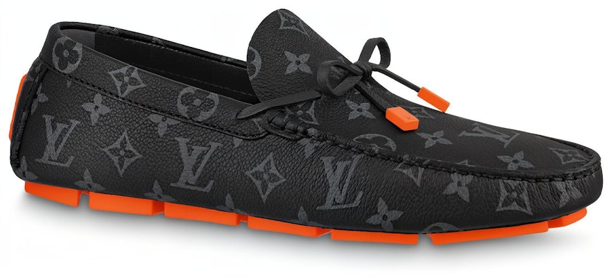Louis Vuitton LV Driver Moccasins Shoes 'Black Monogram with Red' 1AAF38 Lookbook Louis Vuitton LV Driver Moccasins Shoes 'Black Monogram with Red' 1AAF38