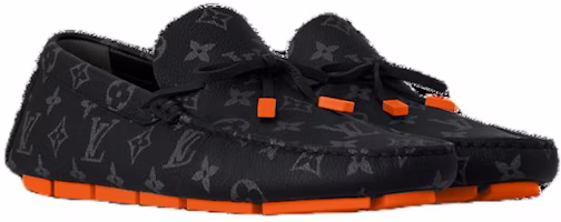 Kasut Louis Vuitton LV Driver Moccasins 'Hitam Monogram dengan Merah' 1AAF38 Shop Kasut Louis Vuitton LV Driver Moccasins 'Hitam Monogram dengan Merah' 1AAF38