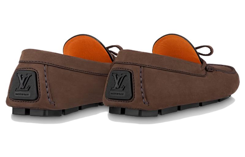 Lookbook Kasut Louis Vuitton LV Driver Moccasin 'Coklat dengan Hitam' 1ABMRA