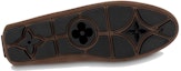 Shop Kasut Louis Vuitton LV Driver Moccasin 'Coklat dengan Hitam' 1ABMRA