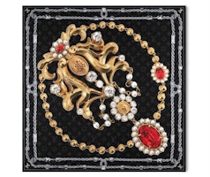 Louis Vuitton LV Dynasty Brooch Silk Square Black Louis Vuitton LV Dynasty Brooch Silk Square Black