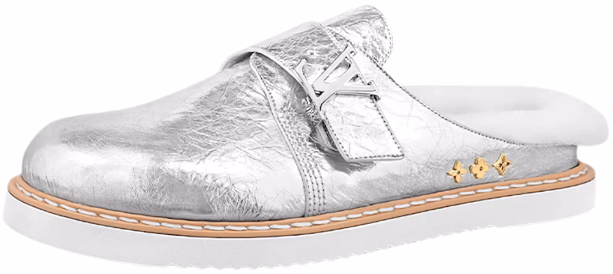 Louis Vuitton LV Easy mules 'Silver' 1A9INH Buy Louis Vuitton LV Easy mules 'Silver' 1A9INH