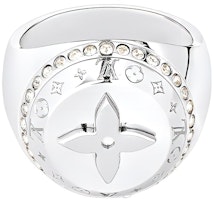 Louis Vuitton LV Globe Pivoting Ring Unisex Silver. M00328 Louis Vuitton LV Globe Pivoting Ring Unisex Silver. M00328