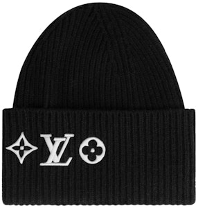 路易威登LV黑色标志针织帽 Buy 路易威登LV黑色标志针织帽