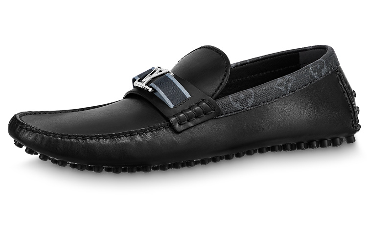 Louis Vuitton LV Hockenheim Loafers 'Black with Monogram Collar' 1AA09O