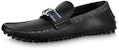 Louis Vuitton LV Hockenheim Loafers 'Hitam dengan Kolar Monogram' 1AA09O