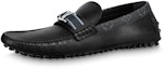 Buy Louis Vuitton LV Hockenheim Loafers 'Hitam dengan Kolar Monogram' 1AA09O