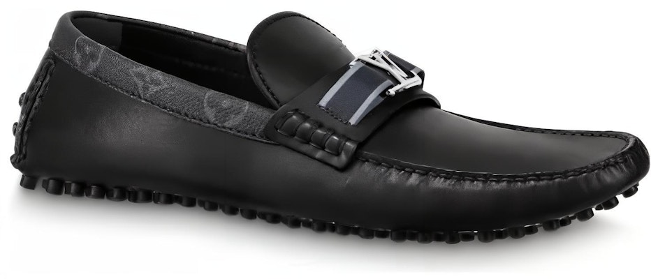 Louis Vuitton LV Hockenheim Loafers 'Black with Monogram Collar' 1AA09O Order Louis Vuitton LV Hockenheim Loafers 'Black with Monogram Collar' 1AA09O