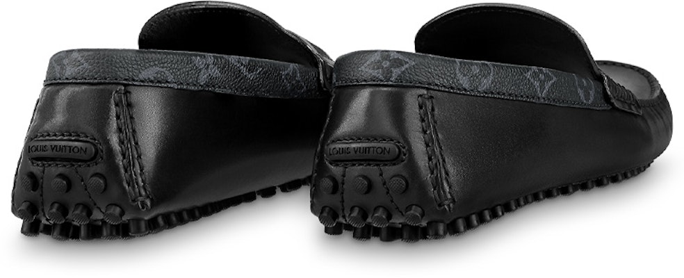 Louis Vuitton LV Hockenheim Loafers 'Black with Monogram Collar' 1AA09O Lookbook Louis Vuitton LV Hockenheim Loafers 'Black with Monogram Collar' 1AA09O