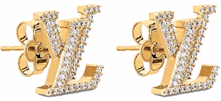 Louis Vuitton LV Iconic Earrings Gold/Rhinestone Louis Vuitton LV Iconic Earrings Gold/Rhinestone