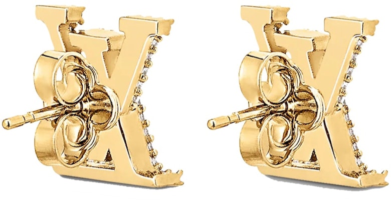 Louis Vuitton LV Iconic Earrings Gold/Rhinestone Order Louis Vuitton LV Iconic Earrings Gold/Rhinestone