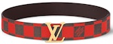Buy Louis Vuitton LV Initiales 40mm Reversible Belt Damier Pop Red