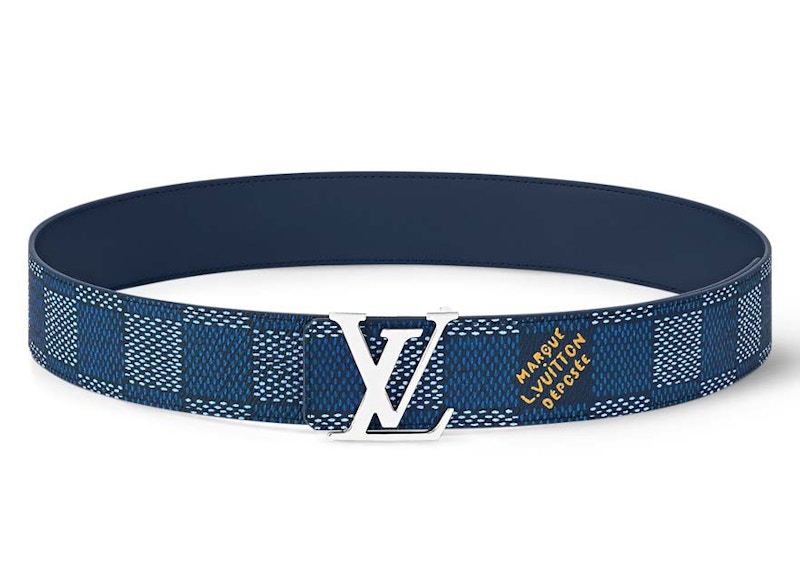 Louis Vuitton LV Initiales 40mm Reversible Belt Damier Heritage Blue