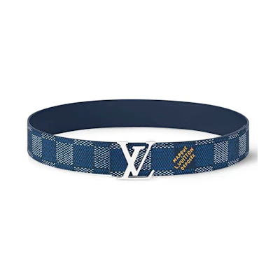 Louis Vuitton LV Initiales 40mm Reversible Belt Damier Heritage Blue