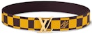 Louis Vuitton LV Initiales 40mm Reversible Belt Damier Pop Jaune Mat