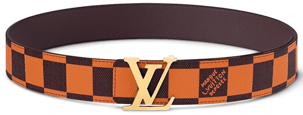 Louis Vuitton LV Initiales 40mm Reversible Belt Damier Pop Orange Buy Louis Vuitton LV Initiales 40mm Reversible Belt Damier Pop Orange