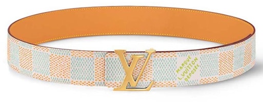 Louis Vuitton LV Initiales 40mm Reversible Belt Damier Heritage White Louis Vuitton LV Initiales 40mm Reversible Belt Damier Heritage White