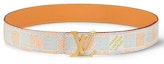 Buy 路易威登 LV Initiales 40mm 雙面腰帶 Damier Heritage 白色