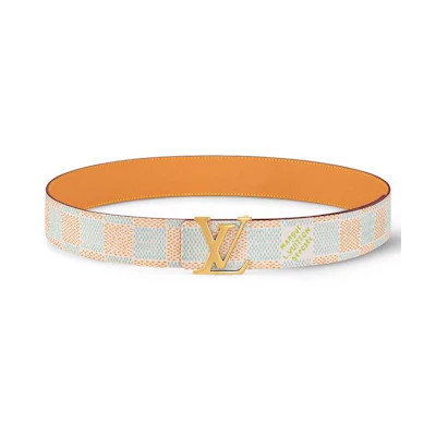 Louis Vuitton LV Initiales 40mm Reversible Belt Damier Heritage White
