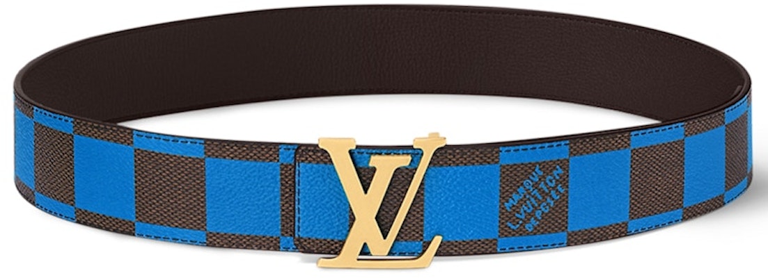 Louis Vuitton LV Initiales 40mm Reversible Belt Damier Pop Blue Buy Louis Vuitton LV Initiales 40mm Reversible Belt Damier Pop Blue
