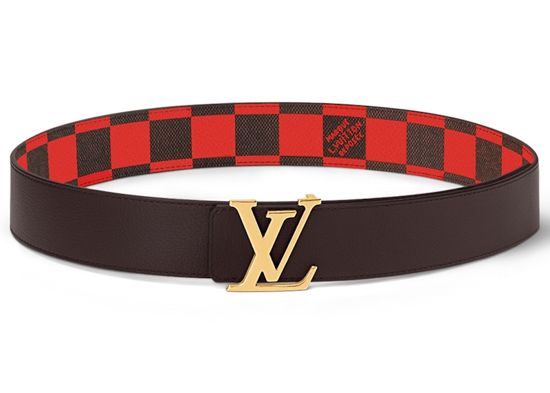 Order Cinturón Reversible Louis Vuitton LV Initiales 40mm Damier Pop Rojo
