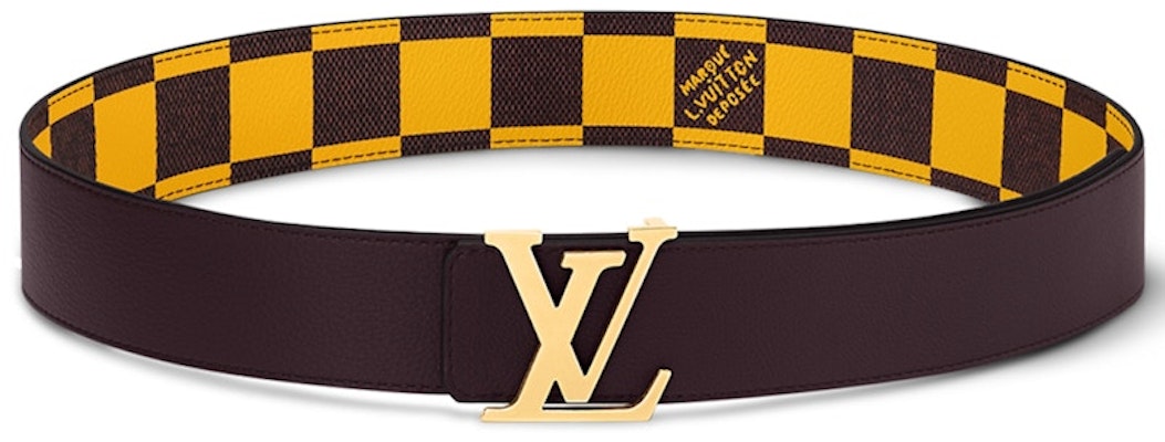 Louis Vuitton LV Initiales 40mm Reversible Belt Damier Pop Jaune Mat Order Louis Vuitton LV Initiales 40mm Reversible Belt Damier Pop Jaune Mat