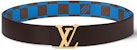 Louis Vuitton LV Initiales 40mm Reversible Belt Damier Pop Blue