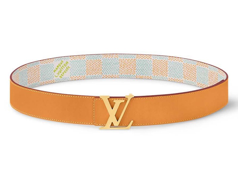 Lookbook 路易威登 LV Initiales 40mm 雙面腰帶 Damier Heritage 白色