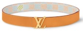 Lookbook 路易威登 LV Initiales 40mm 雙面腰帶 Damier Heritage 白色