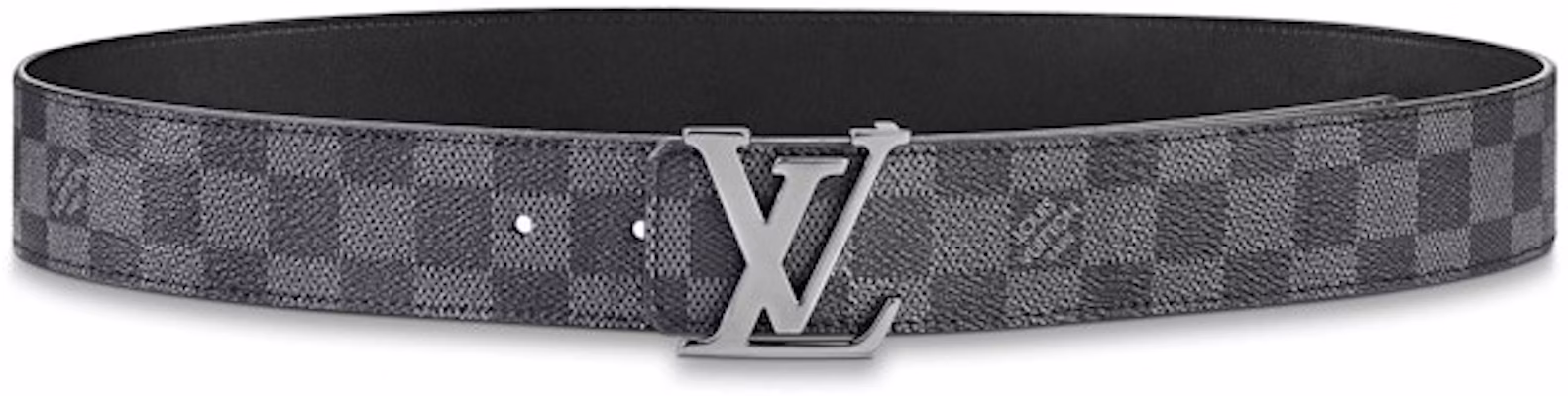 路易威登LV字母銀扣可翻轉皮帶,Damier Graphite 40mm黑色襯裡。 Buy 路易威登LV字母銀扣可翻轉皮帶,Damier Graphite 40mm黑色襯裡。