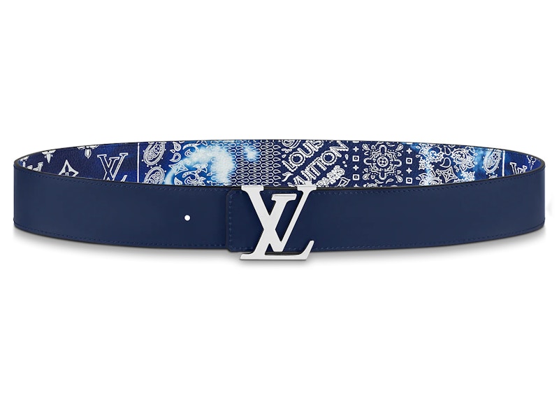 Louis Vuitton LV Initials MNG Bandana 40MM Reversible Belt Blue 圖 2