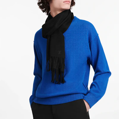 Louis Vuitton LV Jhelam Scarf Black M75362 Lookbook Louis Vuitton LV Jhelam Scarf Black M75362