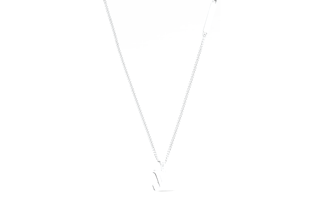 LOUIS VUITTON LV Logo Brass Resin Necklace Unisex Couple Design Blue M01507 圖 4