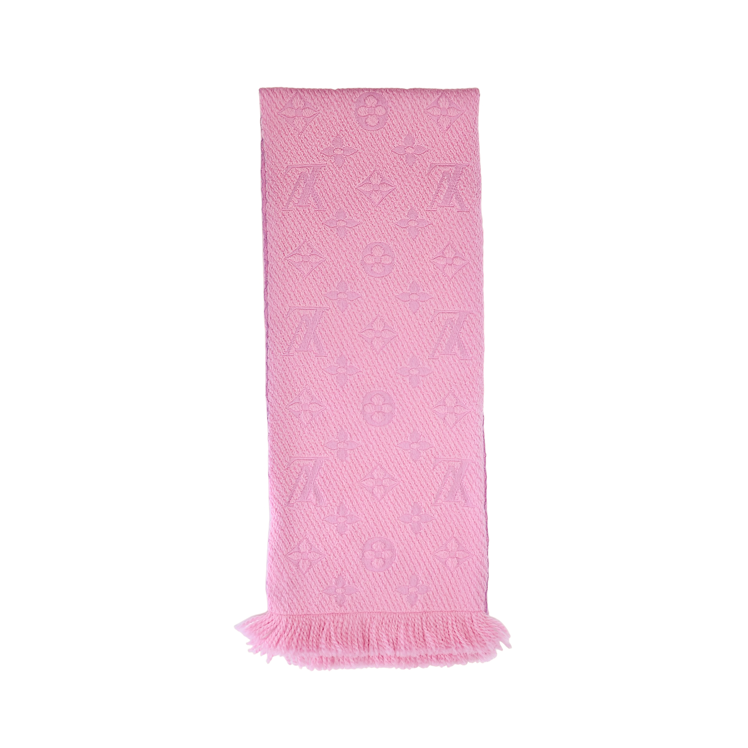 Louis Vuitton LV Logomania Pink Wool Scarf M73659