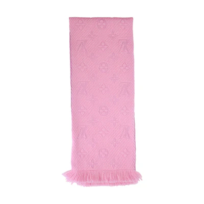 Louis Vuitton LV Logomania Pink Wool Scarf M73659