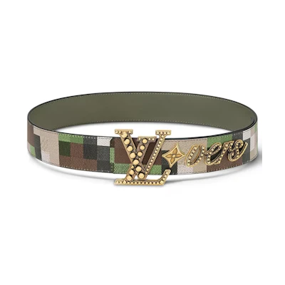 Louis Vuitton LV Lovers 40mm Belt Damoflage Green Damoflage Damier