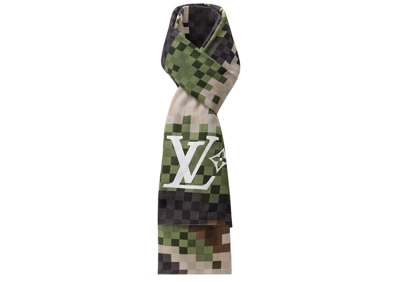Order ルイ・ヴィトン LVラヴァーズ ダモフラージュストール (グリーン)
