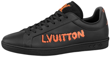 Louis Vuitton LV Luxembourg Samothrace Sneakers 'Black with Orange' 1A9JCP Louis Vuitton LV Luxembourg Samothrace Sneakers 'Black with Orange' 1A9JCP