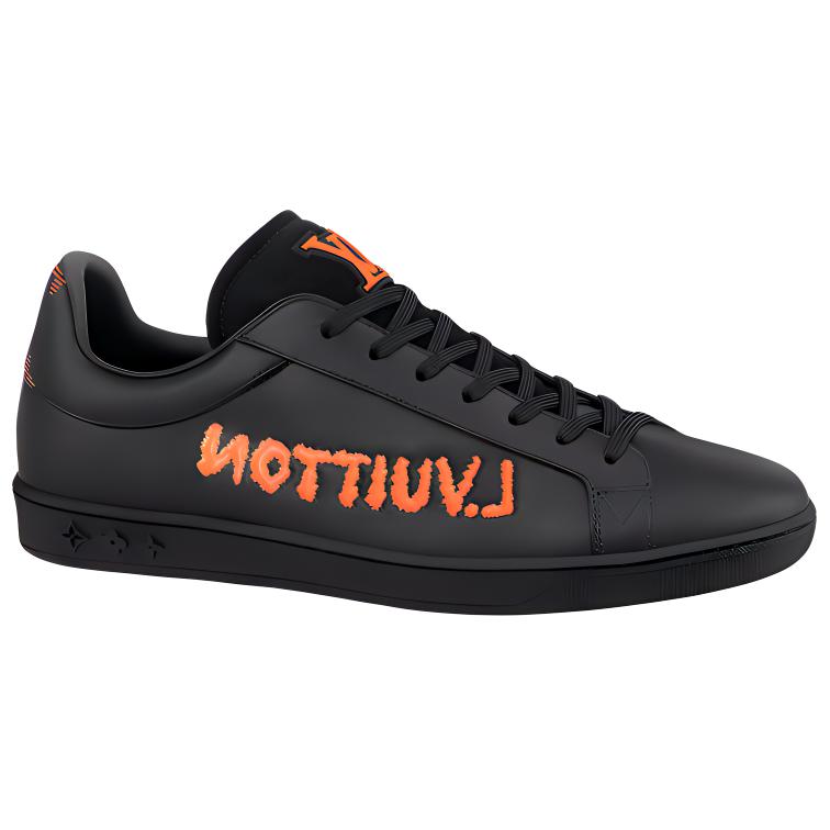 Order Louis Vuitton LV Luxembourg Samothrace Sepatu 'Hitam dan Oranye' 1A9JCP