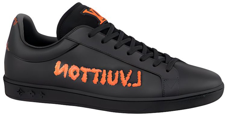Louis Vuitton LV Luxembourg Samothrace Sneakers 'Black with Orange' 1A9JCP Order Louis Vuitton LV Luxembourg Samothrace Sneakers 'Black with Orange' 1A9JCP