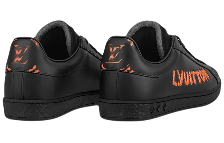 Lookbook Louis Vuitton LV Luxembourg Samothrace Sepatu 'Hitam dan Oranye' 1A9JCP