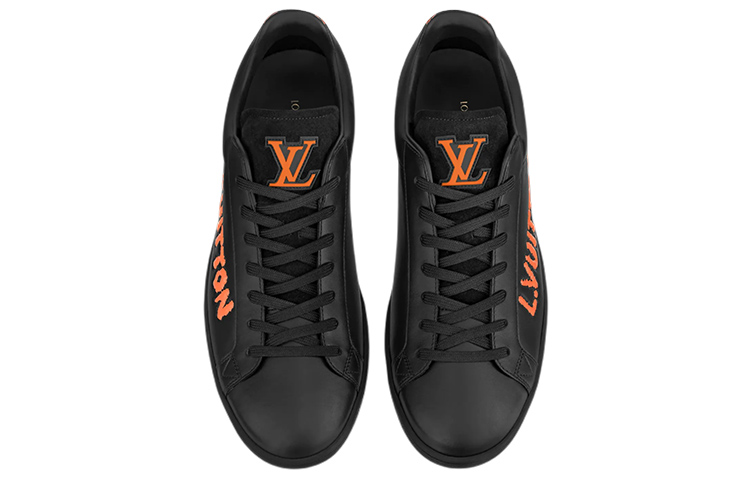 Shop Louis Vuitton LV Luxembourg Samothrace Sepatu 'Hitam dan Oranye' 1A9JCP