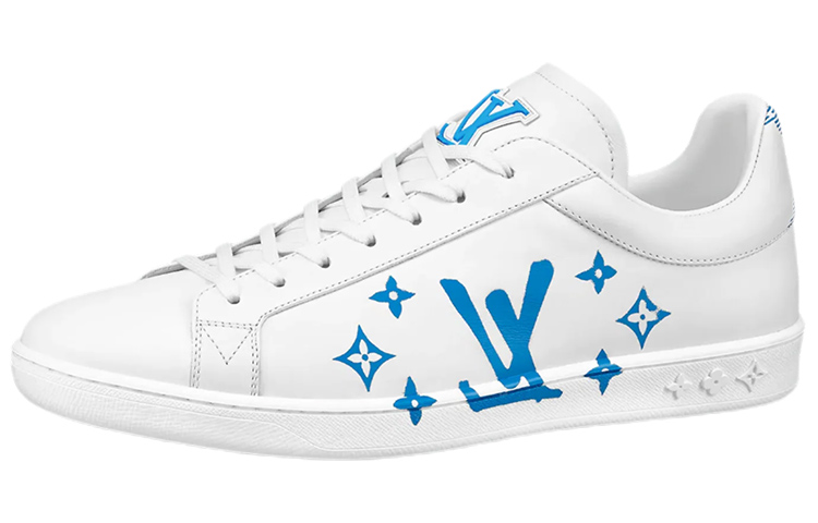 Louis Vuitton LV Luxembourg Samothrace Sneakers 'White with Blue' 1A9JDN