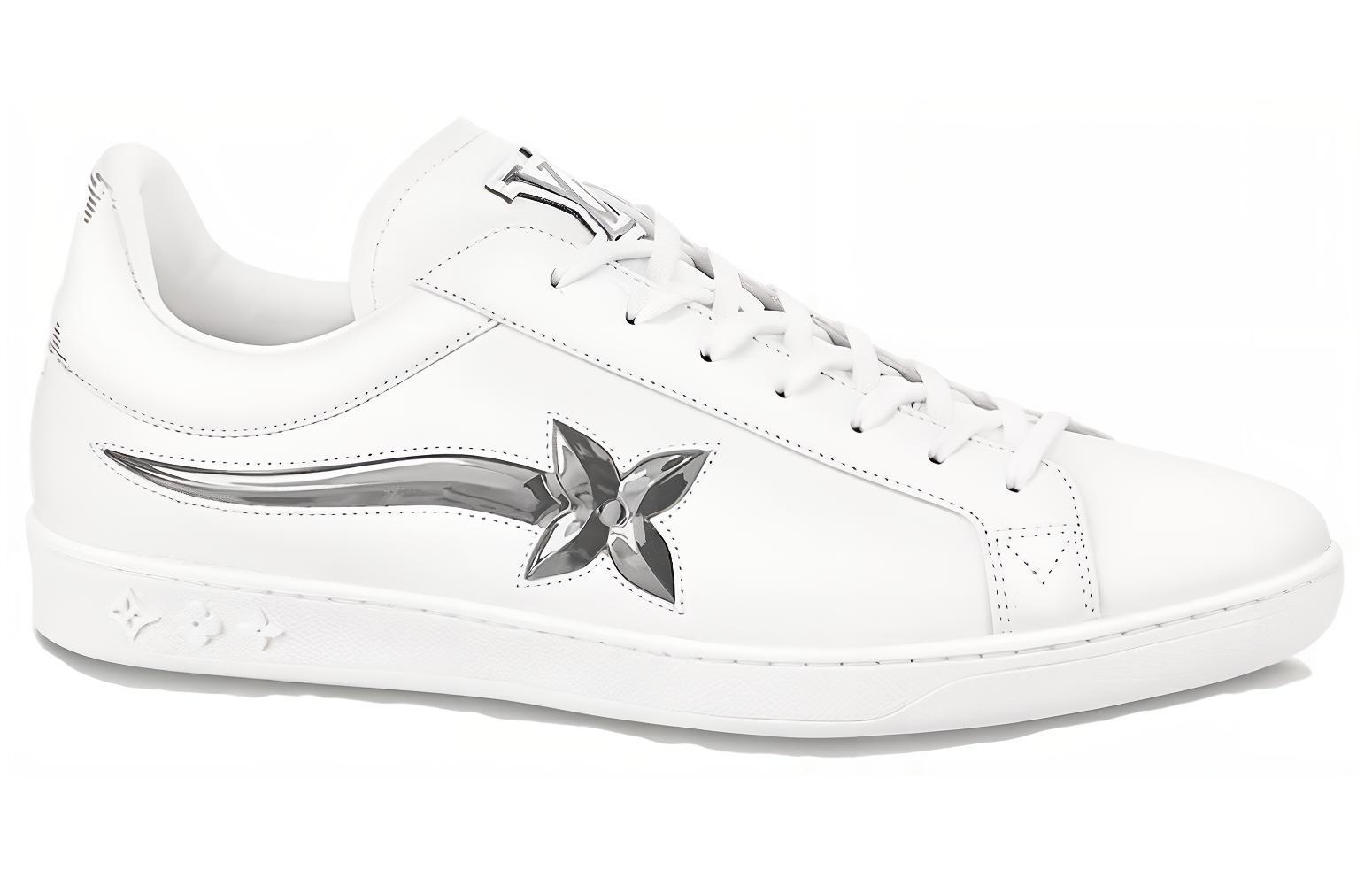 Order Louis Vuitton LV Luxembourg Samothrace 'Putih dengan Bintang Jatuh' Sneakers 1AA34Q