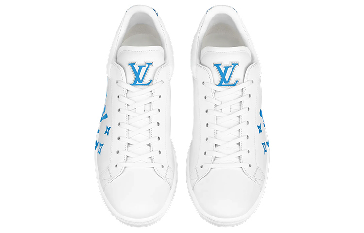 Shop Sepatu Louis Vuitton LV Luxembourg Samothrace 'Putih dengan Biru' 1A9JDN